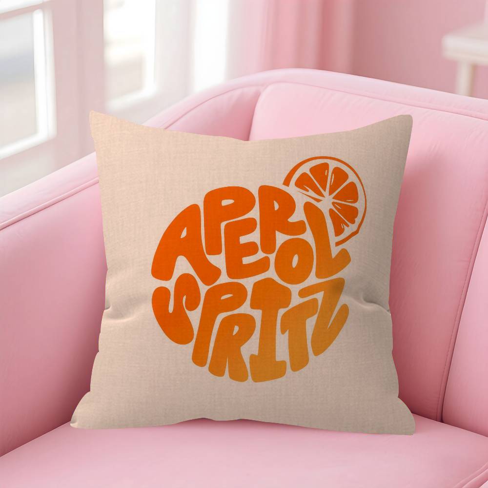 Anime AAperolS SSpritzS  Cushion Cover Car Throw Pillow Case For Sofa Car Christmas Gift