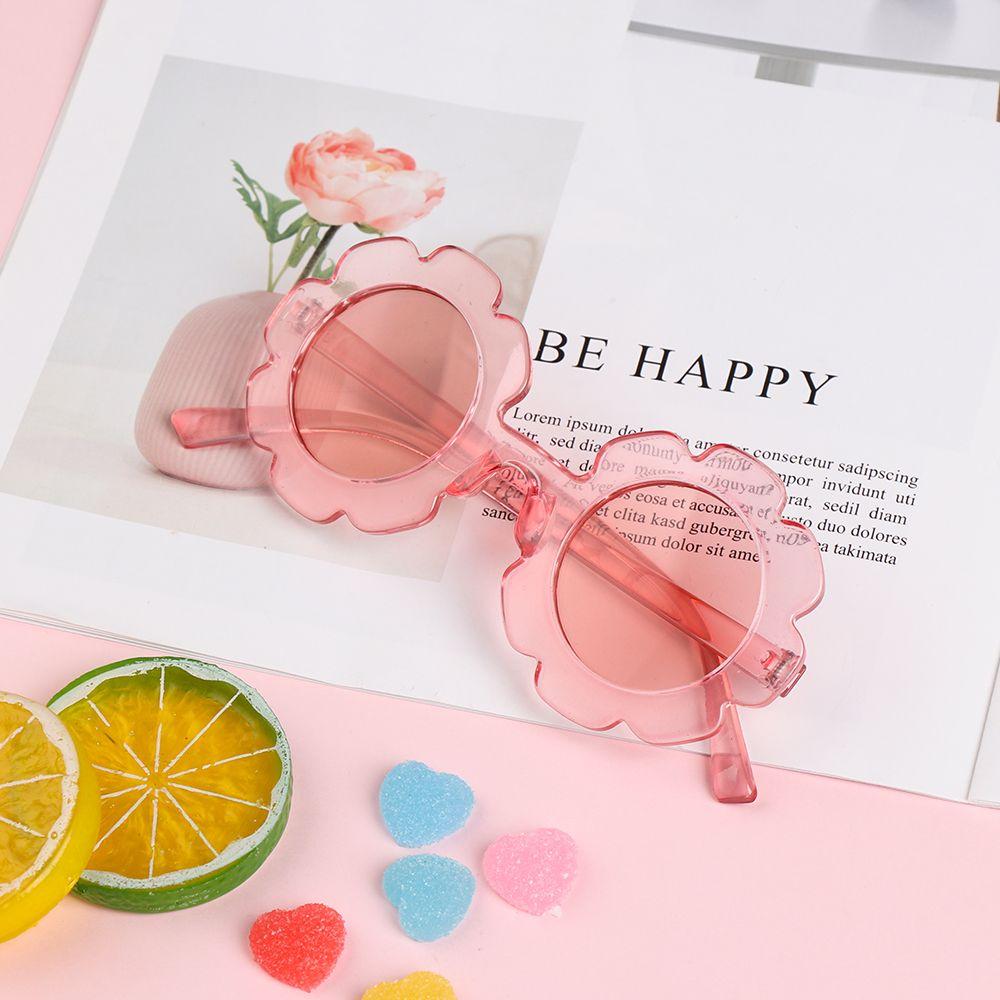1Pc Cute Boys And Girls Eyewear Outdoor Product Streetwear Children Sunglasses Vintage Sun Glasses Flower Shape