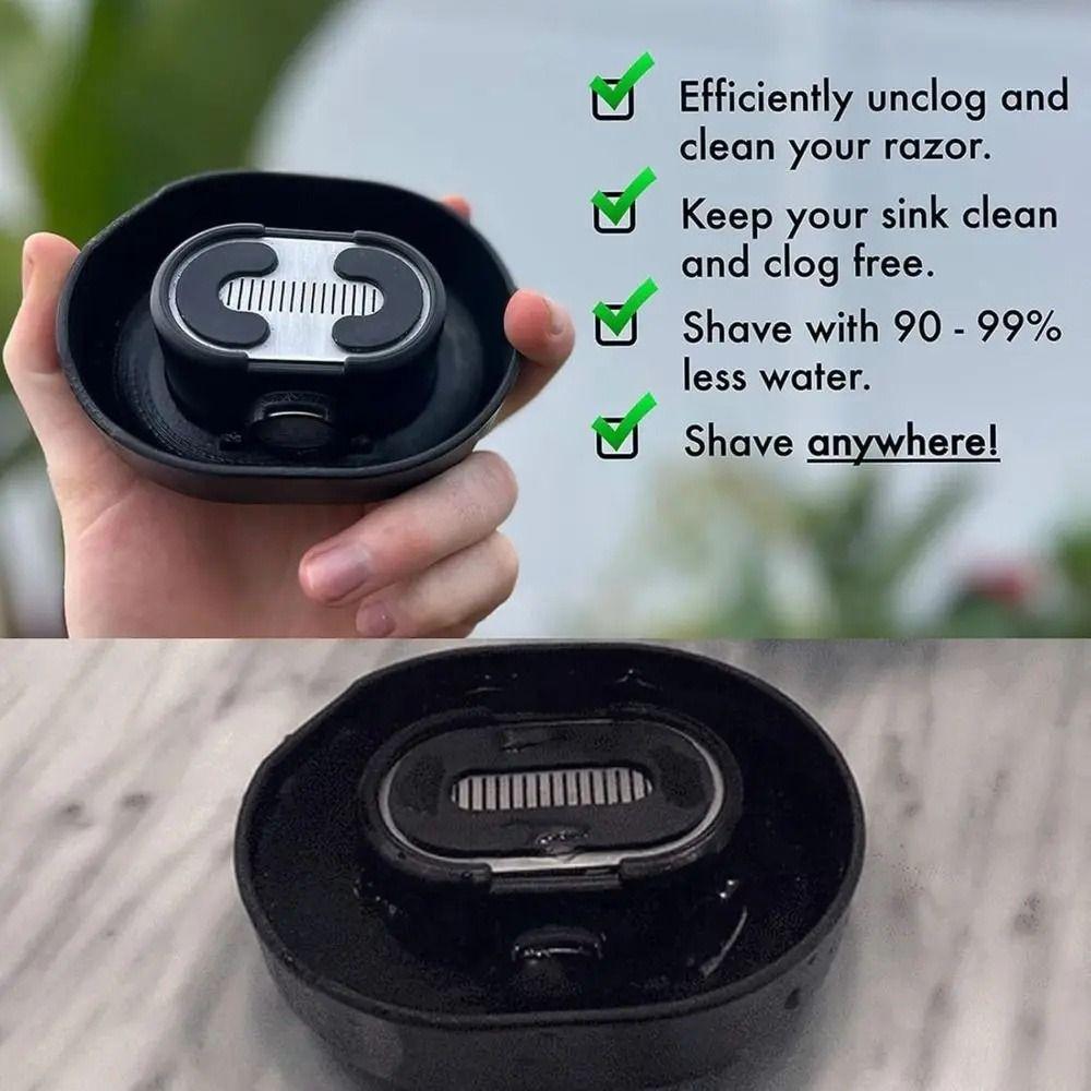 Kein Strom erforderlich Rasierer Spüler Reiniger Manueller Rasierer Aufbewahrungsständer Tragbarer Rasierer Spüler Männer