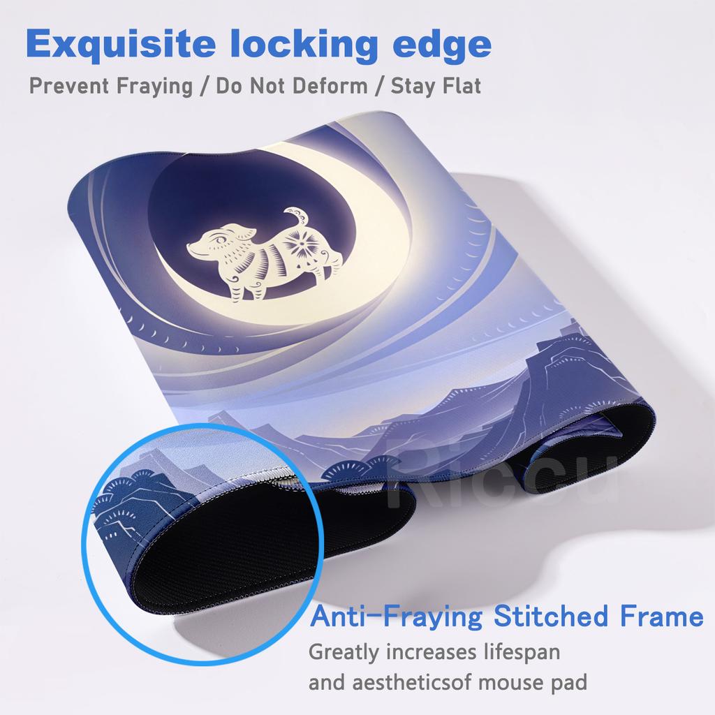 HD Printing Large Desk Mat Office Carpet XXL Mouse pad Chinese zodiac Gaming Keyboard Rubber MousePad Extended protective Pads