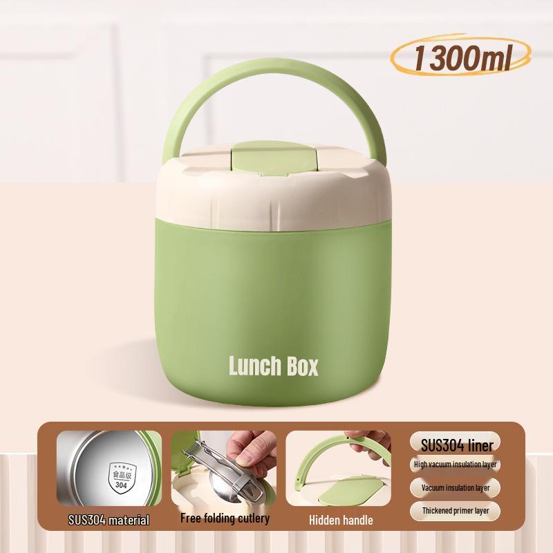 304 Stainless Steel Multi-Layer Insulated Lunch Box - Portable Bento for Office and Student Use