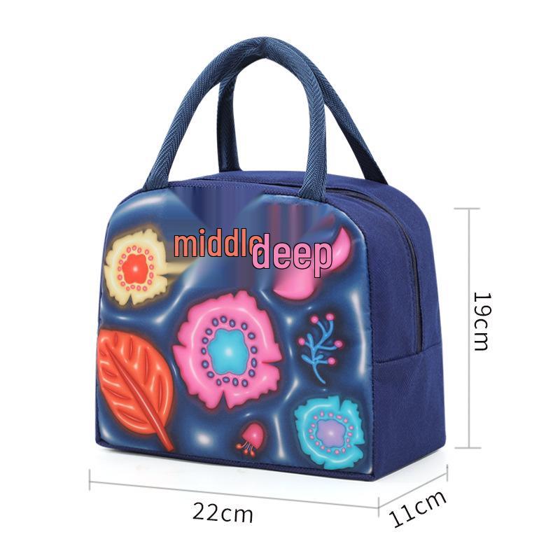 3D Cartoon Insulated Lunch Bento Bag - Thick Aluminum Foil, Ideal for Students & Outdoors