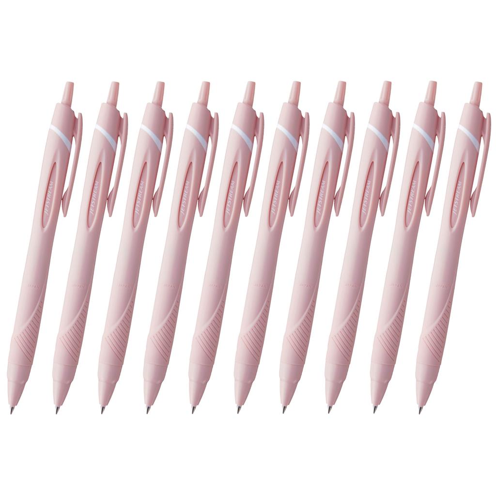 Mitsubishi Pencil Jetstream Ballpoint Soft Easy to Oil-Based Pens, 10-Piece Set, 0.38mm, Pink, Write, SXN15038.66, 10-Pack