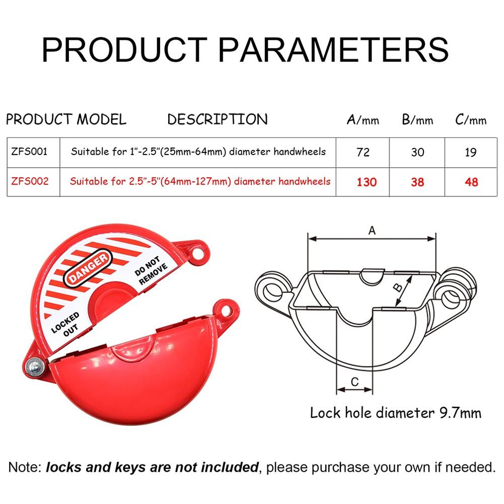 Industrial Safety Gate Valve Lockout Round Tank Gas Bottle Portable