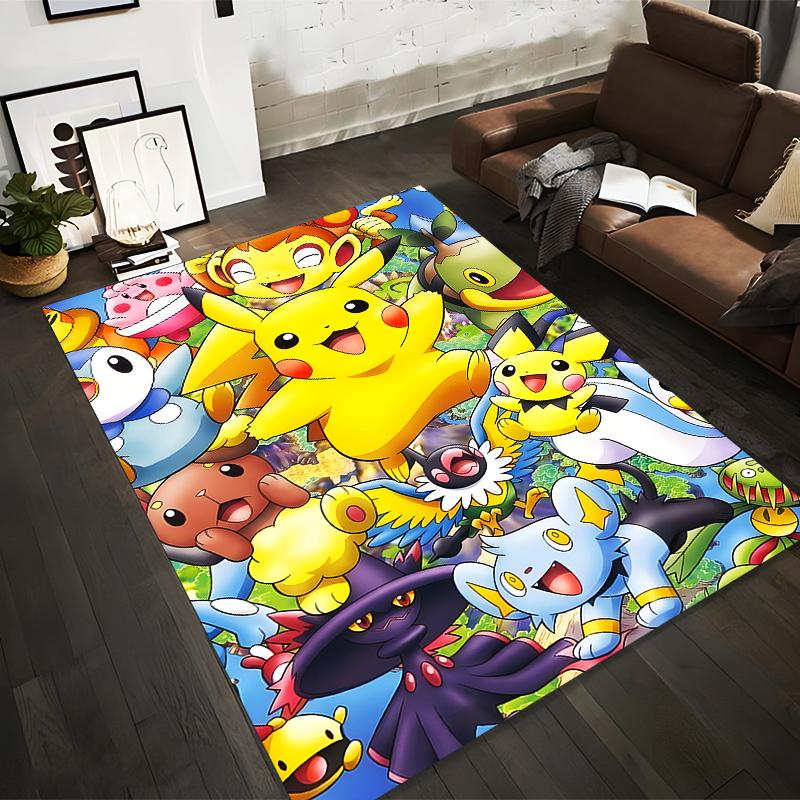 

Cute Colorful Cartoon Rug with Pokemons Suitable for use as an anti-slip game mat for living room and bedroom sofas 40x60cm( 15x23in )