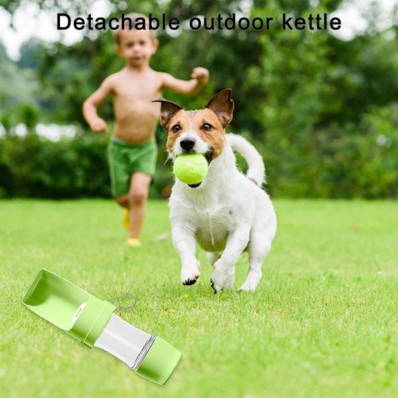 Dog Water Bottle with Food Dispenser Drinking Bowl for Outdoor Walking Travel Foldable Drinking Bottle Food Container