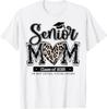 Leopard Senior Mom Class Of 2025 Funny Mom Graduation T-Shirt Unisex T-Shirt