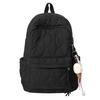 Schoolbag Korean style schoolbag female middle school student autumn and winter new padded light class backpack girl solid color backpack