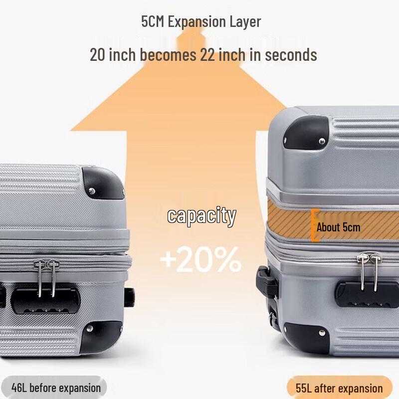 OIWAS OCX6623 ABS Hardside Luggage with Silent Spinner Wheels