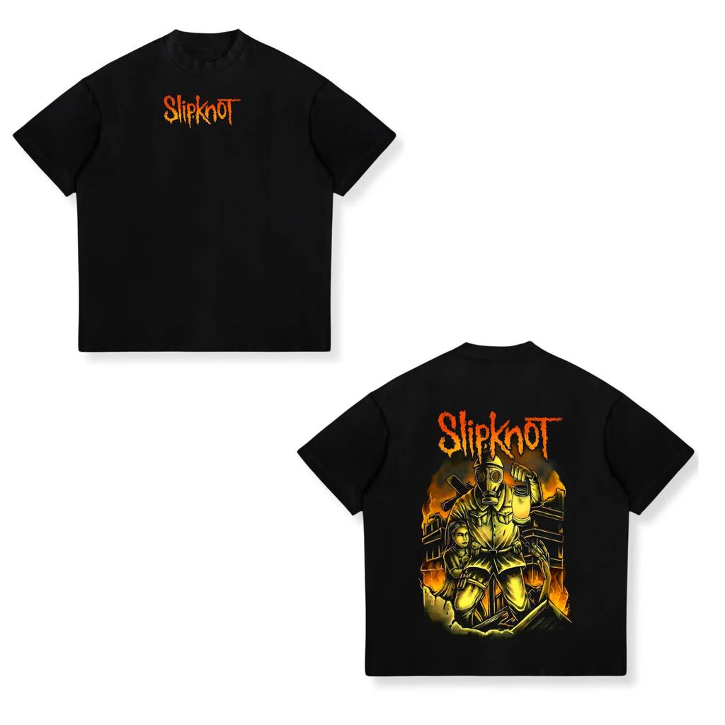 Slipknot Prepare for Hell Album Poster Graphic Print Tshirt Unisex Women Loose Casual Oversized Short Sleeved Street Hip Hop Tees