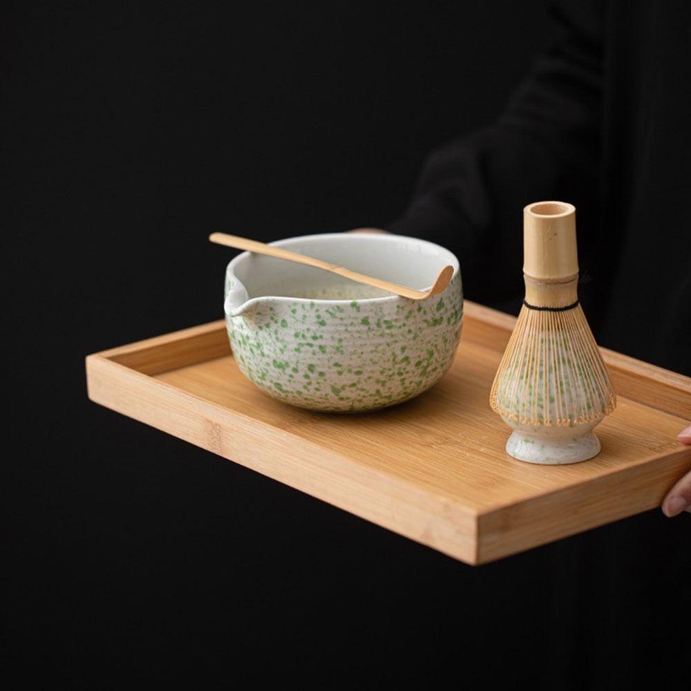 Großer Kapazität Matcha-Halter Keramik Matcha-Zubereitungstasse Matcha-Besen Teezubereitungswerkzeuge
