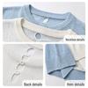 Women's Round Neck Knit Short Sleeve T-Shirt