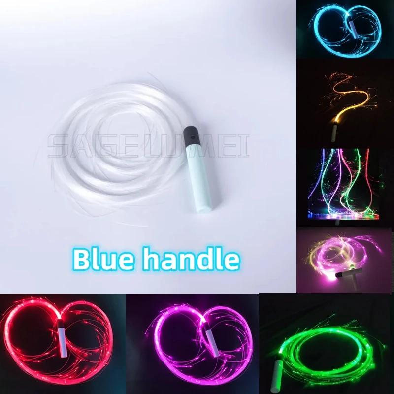 New LED Fiber Optic Whip 360° Swivel Glowing Whip RGB Pixel Light Up Flow Lace Disco Dance Festival Night Party Atmosphere Props