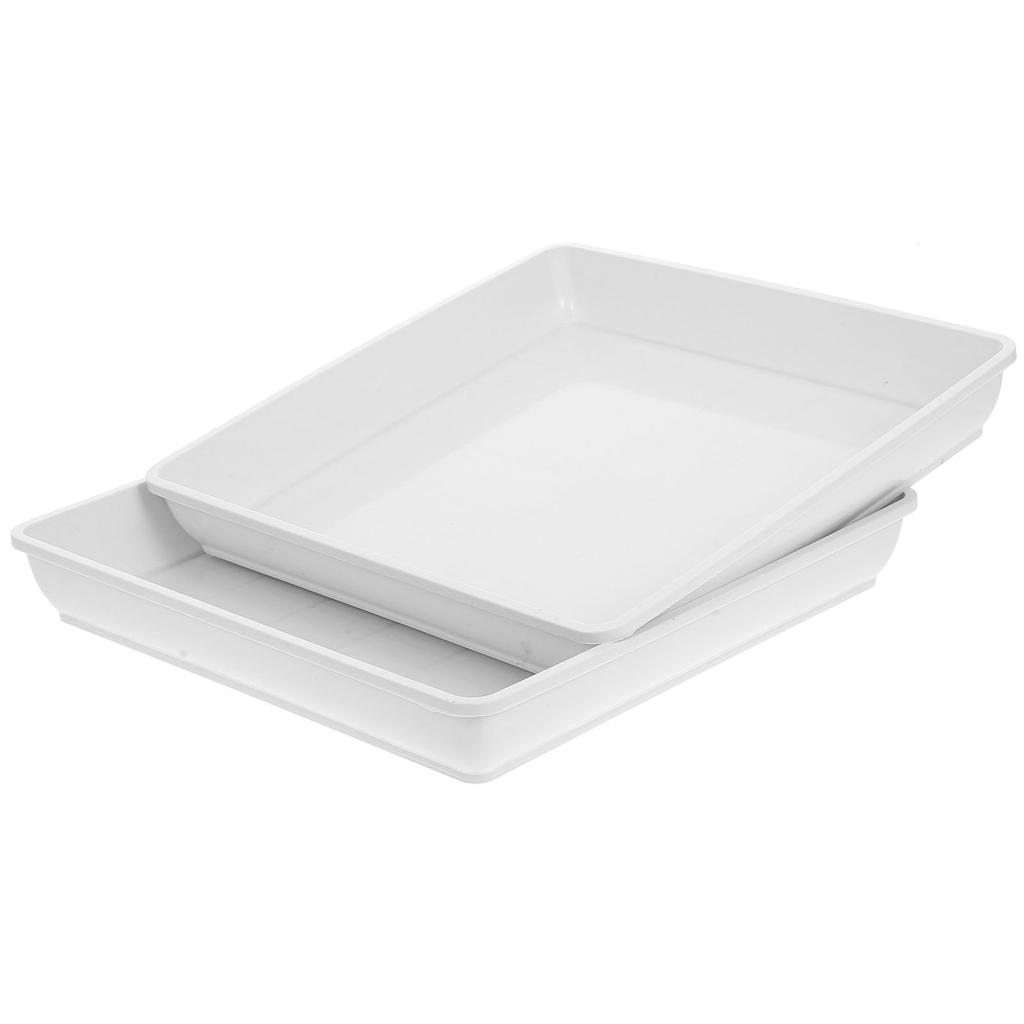 2 szt. Kwadratowe Plastikowe Karmniki dla Ptaków Miski na Wodę Zewnętrzne Kąpieliska dla Kolibrów Trwałe Łatwe do Czyszczenia Pojemniki Zapasowe