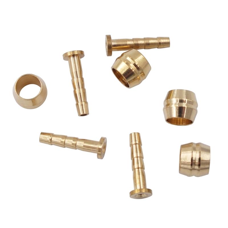 8 Pcs Bike Hydraulic Disc Brake Oil Pin Needle Olive Connect Insert Bicycles Brake Olive and Brass Connecting Insert Set