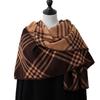 Double Sided Plaid Scarf for Women Winter Warm Wool Scarf  Autumn and Winter Korean Style Cashmere Scarf with Atmosphere