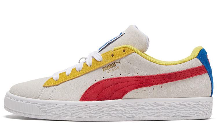 PUMA Suede Classic White Gray Red 365347-89 36