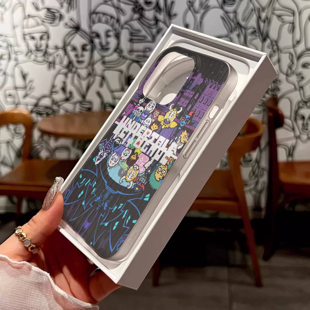 U-Undertale Phone Case For IPhone 17 16 15 14 Plus 13 12 11 Pro Max Pro Wave Corrugated Cover