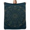 Zodiac Throw Blanket Cozy Warm Blanket for Bed Room Decor