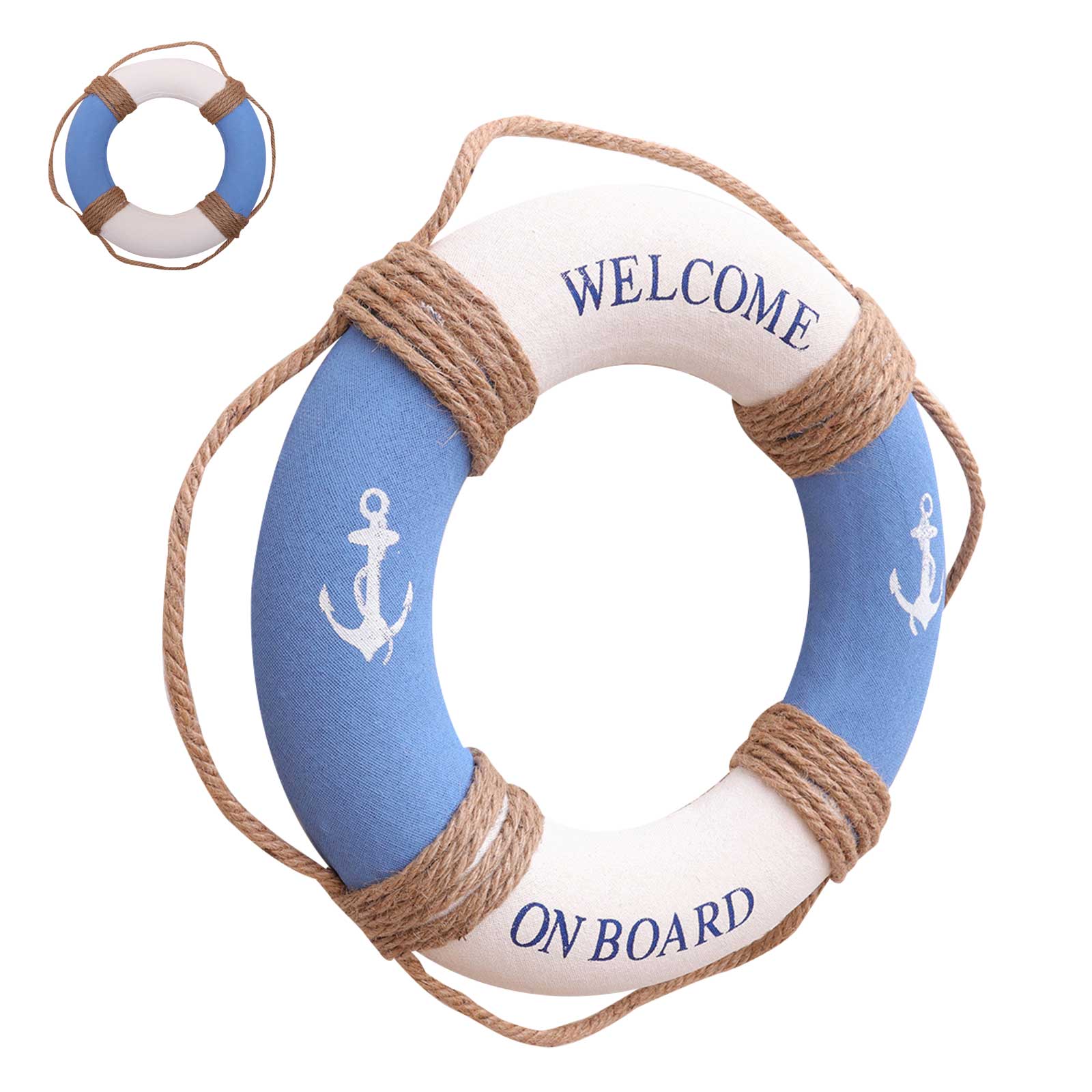 

1pc 30Cm Lifebuoy Decoration Premium Portable Welcome Sign Home Decor Door Wall Hanging Ornament Restaurant Cafe Bar синий