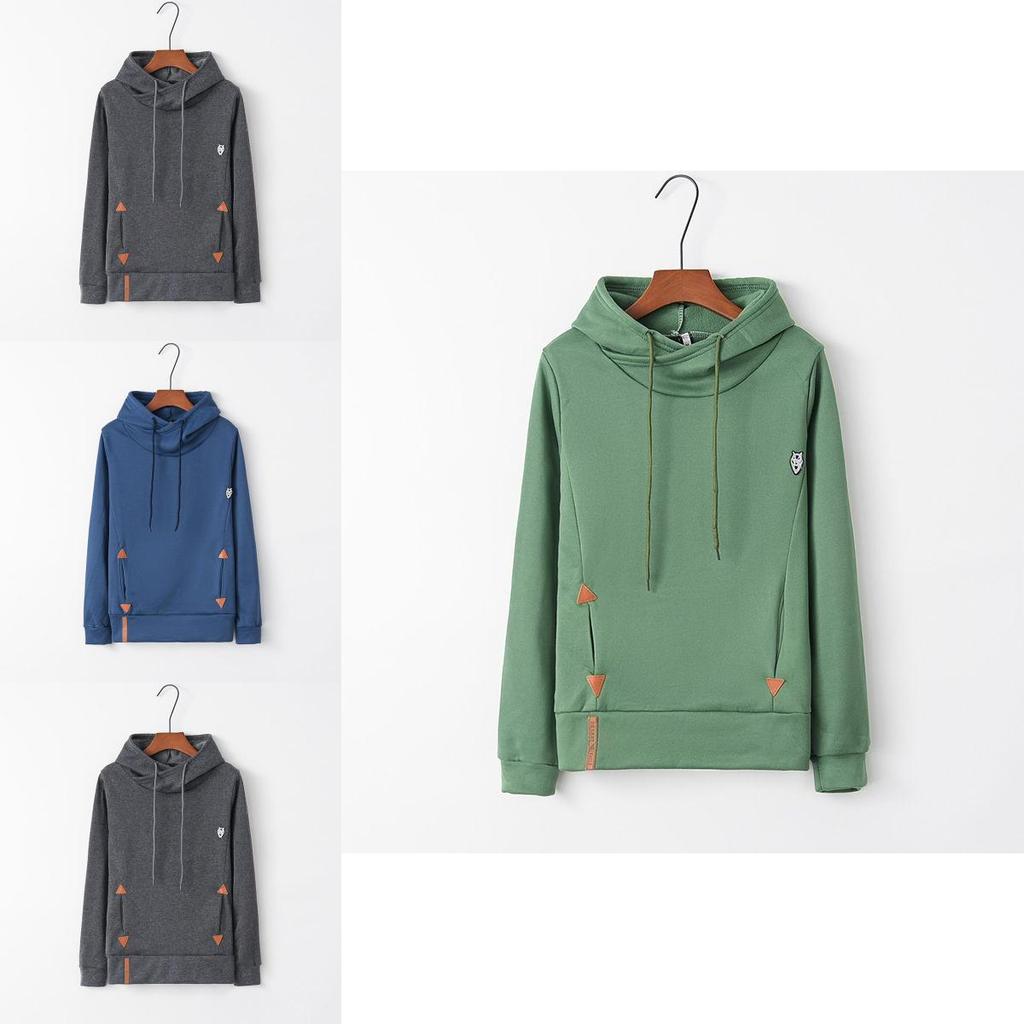 Womens Soft And Comfortable Long Sleeve Hooded Hoodies With Pure Color Sport Coat