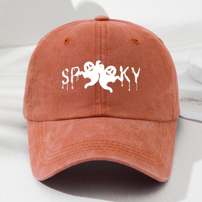 

Unisex SPKY Halloween Black Humor Print Soft Top Baseball Cap Adjustable Outdoor Sports Hat помаранчевий