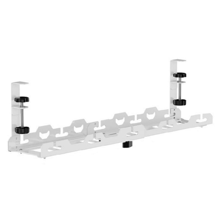 Under Desk Cable Management Tray, No Drill Iron Desk Cable Organizers, Wire Management Tray Cable Management Rack