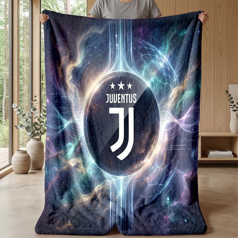 Juventus FC Theme blanket Soft Flannel Blanket Plush Throw Blanket Cozy Sofa Bed Blanket for Home Decor