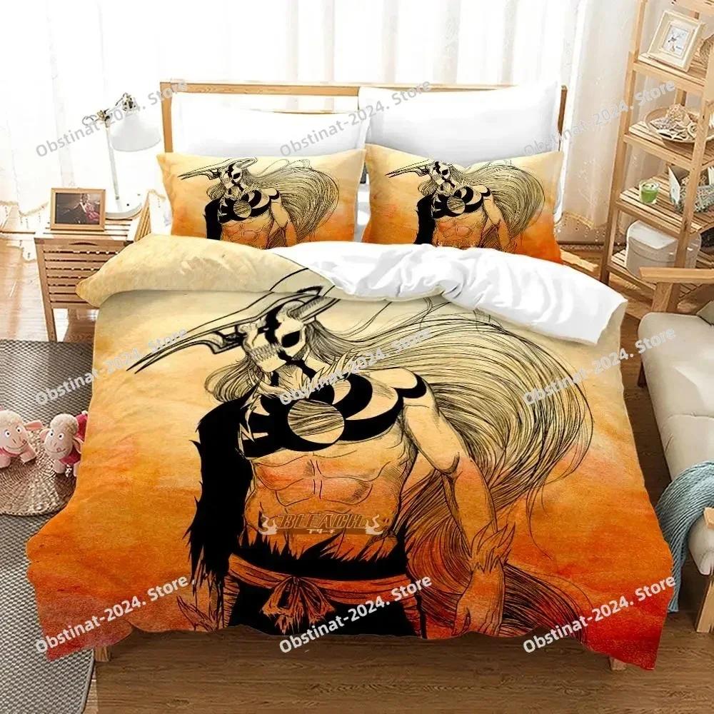 3D Bleach Bedding Set Bedspread Single Twin Full Queen King Size Bleach Anime Bleach Bed Set Linen Aldult Bedroom Duvetcover Set