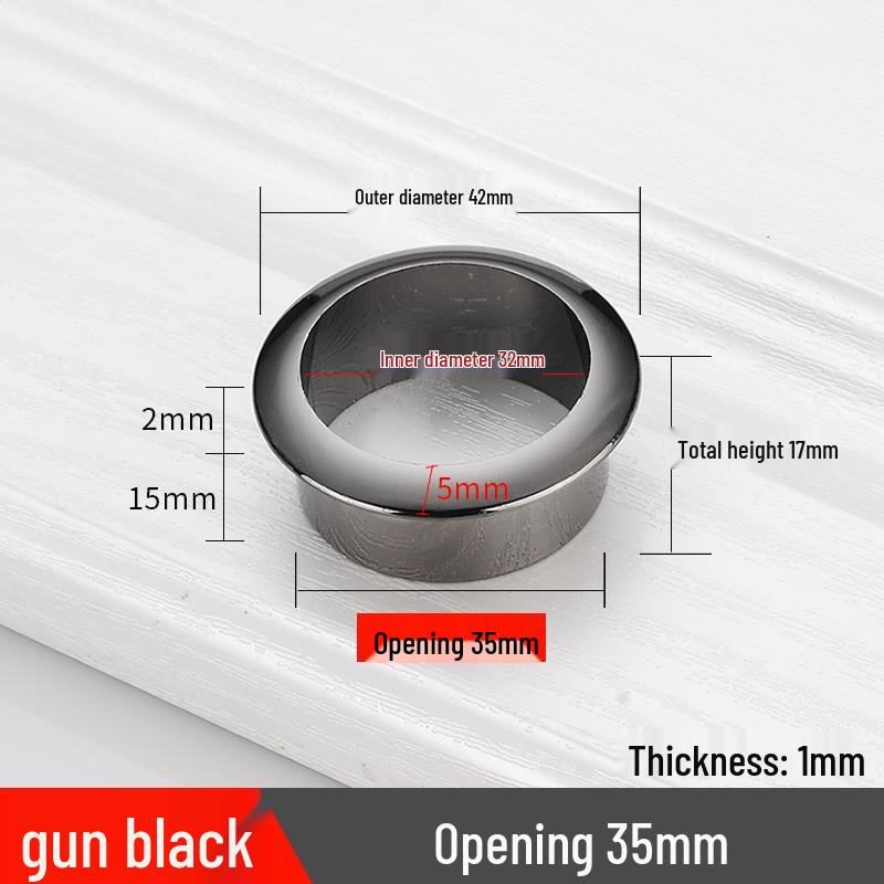 Cable Management Desk Grommet - Decorative Cover and Ring for Computer Furniture