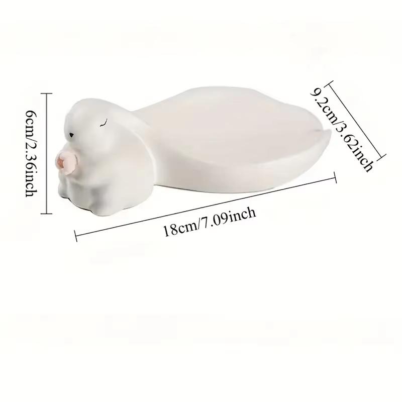 Ute Big Rabbit Soap Rack Container Smooth Toilet Soap Bowl Box Tray Bathroom Accessories Toilet Tools Home Decoration