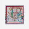 Twill Silk Scarf Woman Carriage Painting Square Scarves Wraps Bandana Small Hijab Silk Foulards Tie Headband Neckerchief 53CM