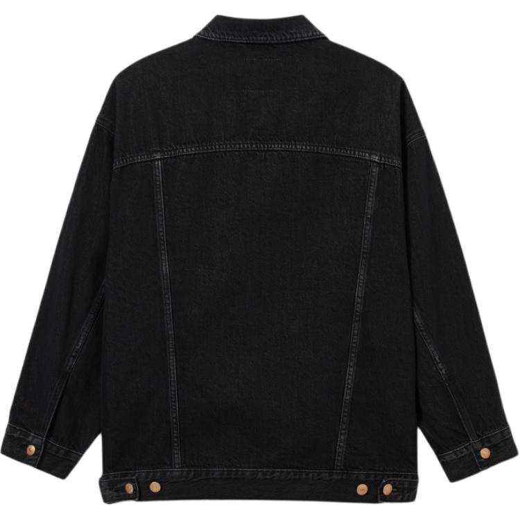 Levis Retro Wash Loose Fit Casual Single-Breasted Jacket Women Jackets Black 001C4-0000