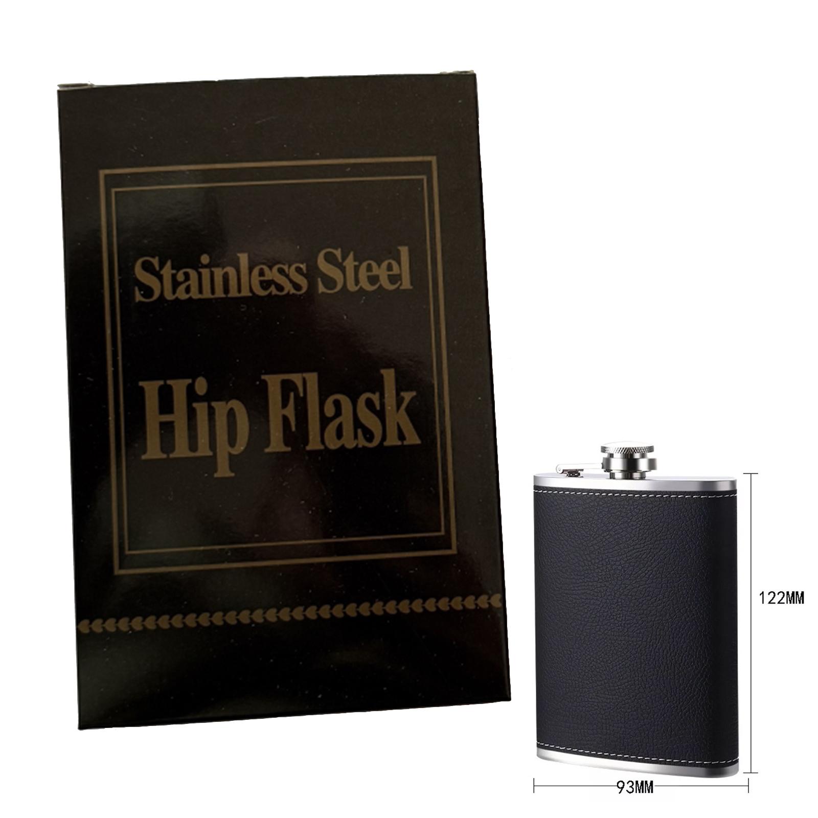 

Portable Stainless Steel Flask With - Veneer Finish For Outdoor Use One Size чорний