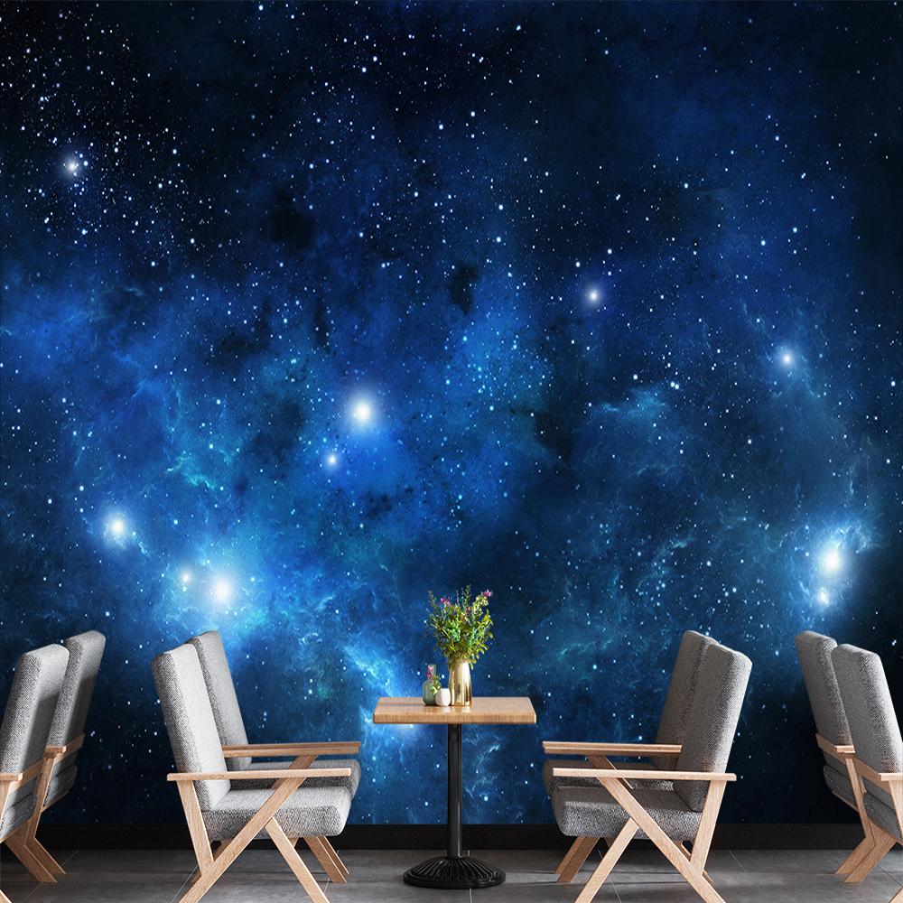 Universe Starry Wallpaper Galaxy Mural Living Room Bedroom For Ceiling Galaxy Cosmic Wall Mural