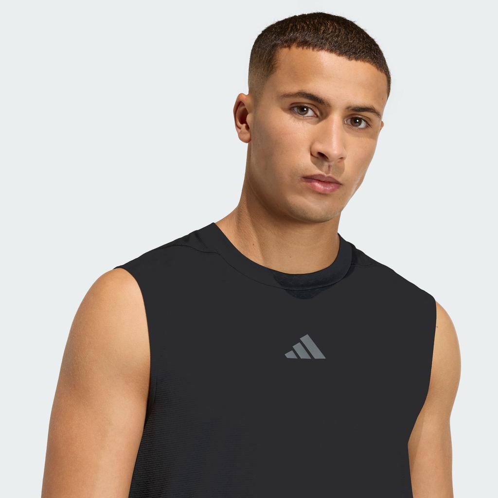 Adidas D4T Tank Tops Men's Black Crew Neck Moderate