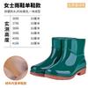 Low tube warm velvet rain boots low top waterproof shoes women's fashion adult short tube non-slip light mouth low top boots