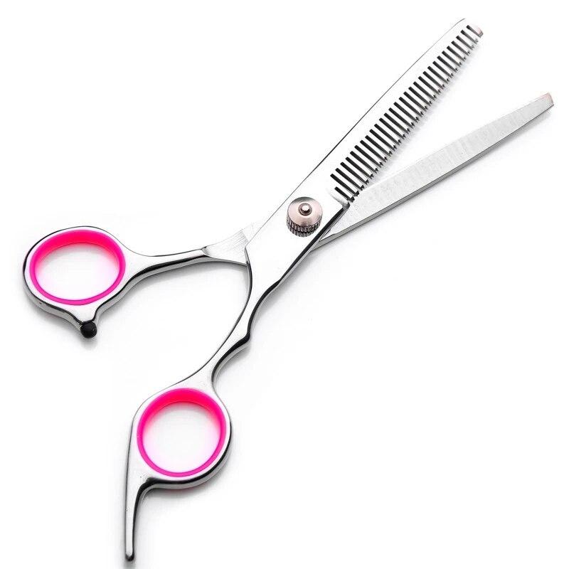 Grooming Scissors for Dogs Cats 6 Inch Flat Cut Safety Round Tips Curved Blade Scissor Sharp Hairdressing Pet Cough Scissors