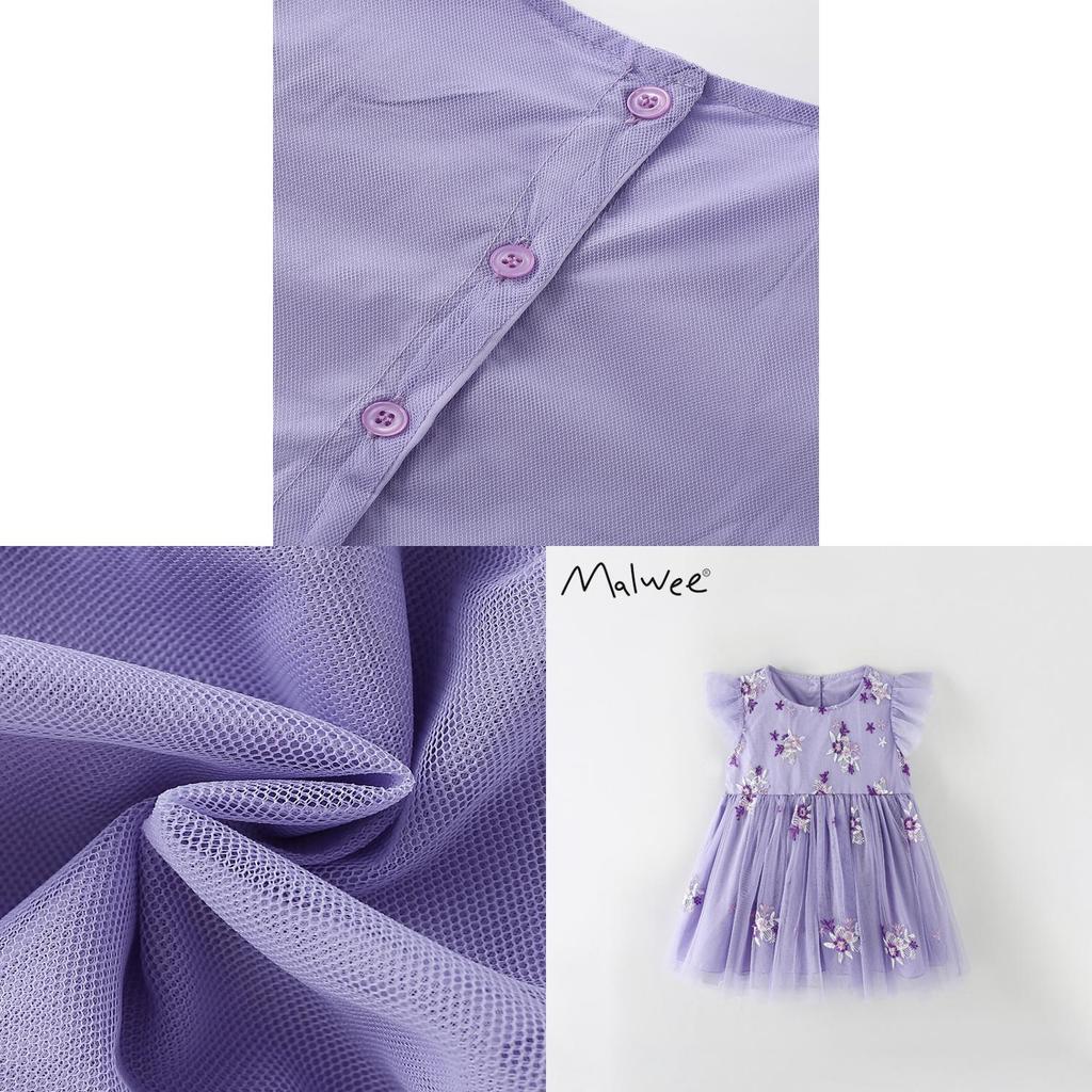 Girl Summer Princess Style Cotton Dress With Breathable Fabric For Kids
