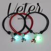 3 Pcs/set Luminous Beads Bracelet Hand-woven Love Star Moon Cat Sisters Novel Luminous Bracelet Adjustable Hand Rope