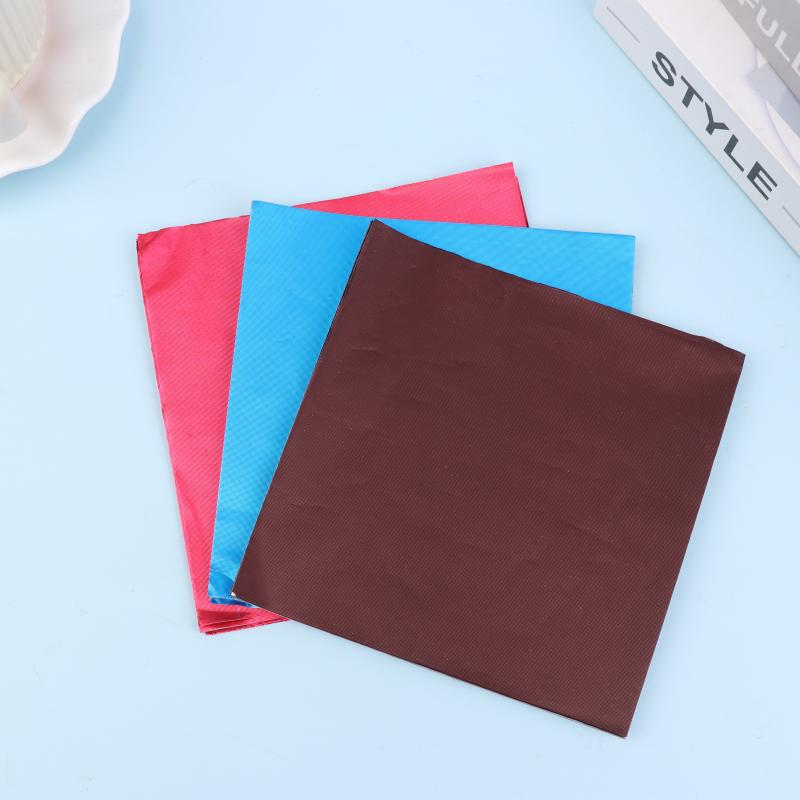 100Pcs 15X15Cm Aluminum Foils Wrapping Paper Sheets Foil Candy Package Paper Chocolate Wedding Party Candy Packaging