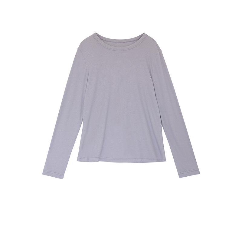

Women s Plus Size Multi-color Long Sleeve Round Neck Slimming Base Layer Top L (55-60 kg)