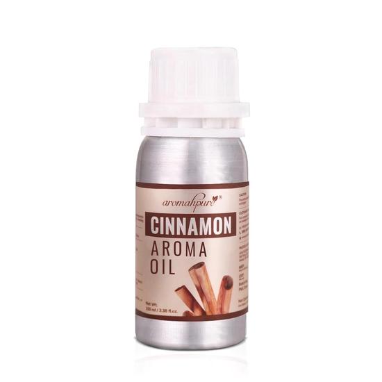 Aromahpure Cinnamon Aroma Oil | 100ml Undiluted & Natural | Long-Lasting Scent for Aromatherapy, Candle & Soap Making, Diffusers, Room Freshener