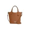 Hanna Double Sided Leather Bucket Bag , Crossbody , One Shoulder Handbag Small Women's Silver Light Saddle (Unisex) Handbags