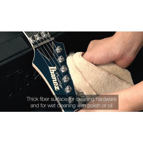 Ibanez GDC900 Double-Sided Guitar Cloth, 300mm x 300mm, Beige