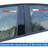 6Pcs Car Window Pillar Posts Door Trims Cover For Hyundai Kona/Kauai/Encino 2018-2023/i20 2021 2022 2023 Glossy Black Stickers