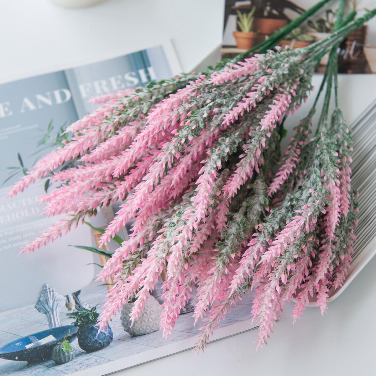 

30pcs Artificial Plastic Plants Multicolor Lavender Vase Home Room Decora Wedding Bridal Bouquets Household Diy Outdoor Garden 30 pcs розовый