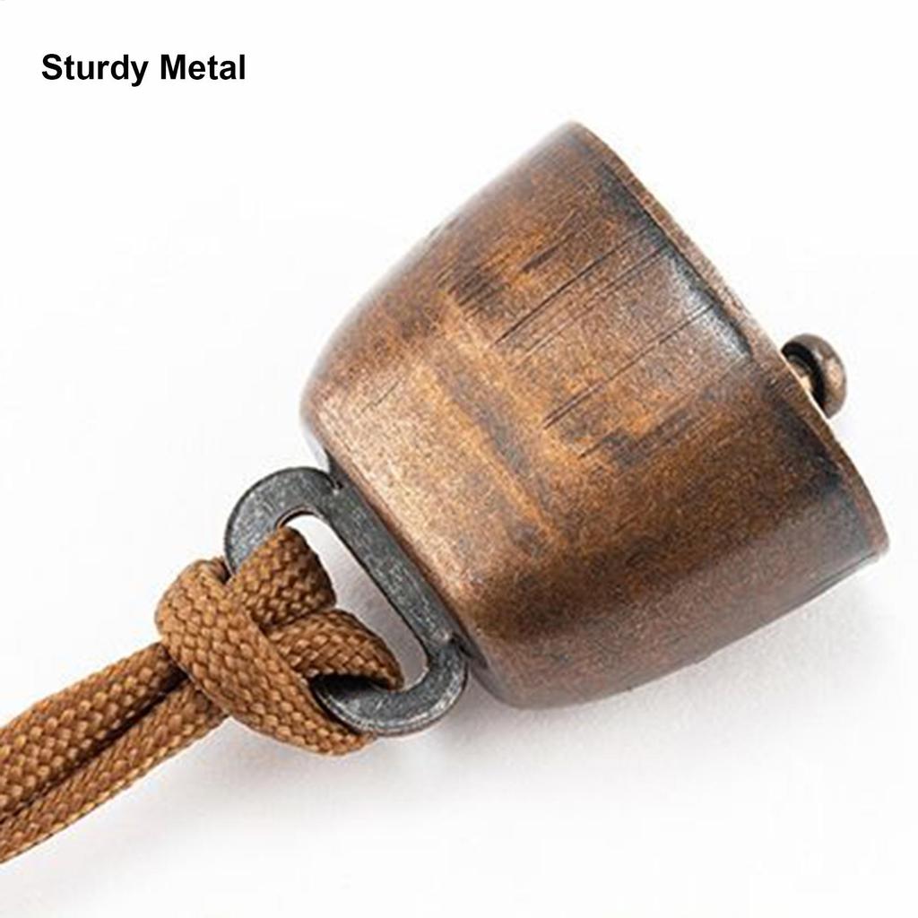 Outdoor Bear Bells Metal Safety Ring With Keychain Iron Camping Bell Retro Cowbell Camping Hiking Backpacking Bell For Hiking