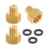 Brass LPG Gas Adapters 3/8" Internal Thread To 1/4" External Reverse Thread Leak Proof Connector LPG Tank Adapter