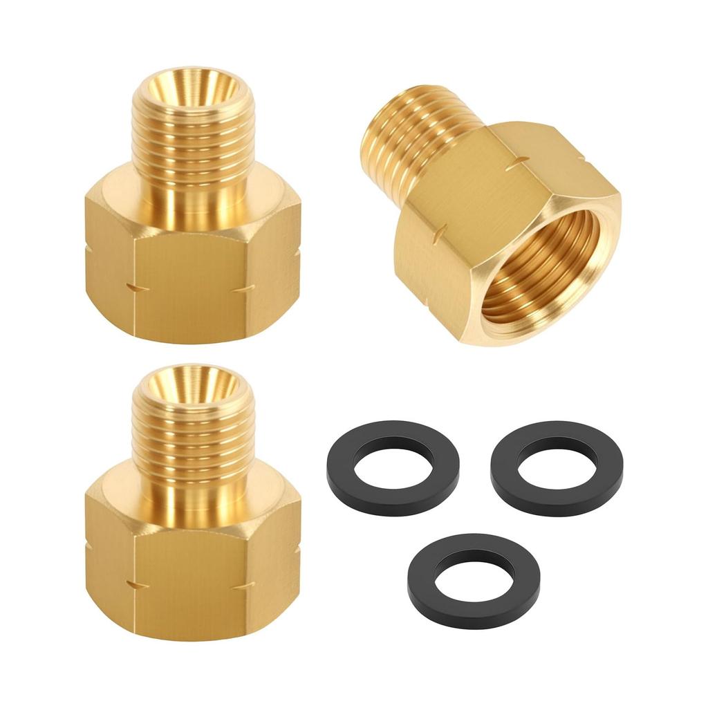 Brass LPG Gas Adapters 3/8" Internal Thread To 1/4" External Reverse Thread Leak Proof Connector LPG Tank Adapter